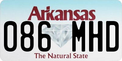 AR license plate 086MHD