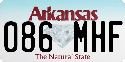 AR license plate 086MHF