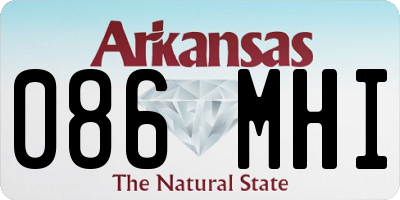 AR license plate 086MHI