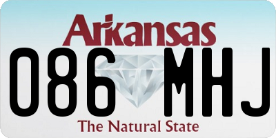 AR license plate 086MHJ