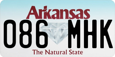 AR license plate 086MHK