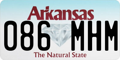 AR license plate 086MHM