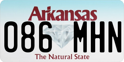 AR license plate 086MHN
