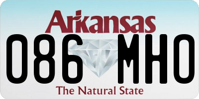 AR license plate 086MHO
