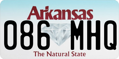 AR license plate 086MHQ