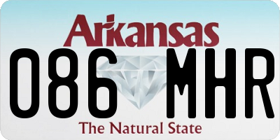 AR license plate 086MHR