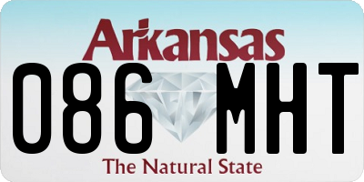 AR license plate 086MHT