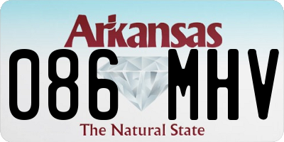 AR license plate 086MHV