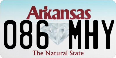 AR license plate 086MHY