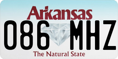 AR license plate 086MHZ