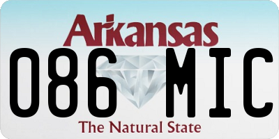 AR license plate 086MIC
