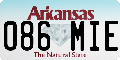 AR license plate 086MIE