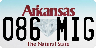 AR license plate 086MIG