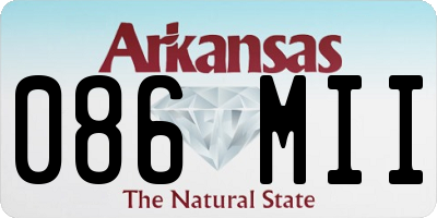 AR license plate 086MII