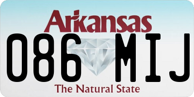 AR license plate 086MIJ