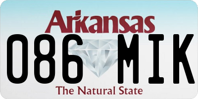 AR license plate 086MIK
