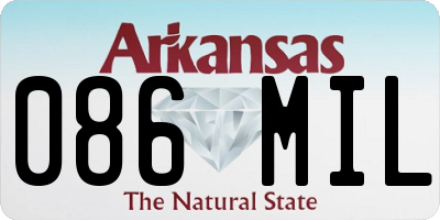 AR license plate 086MIL