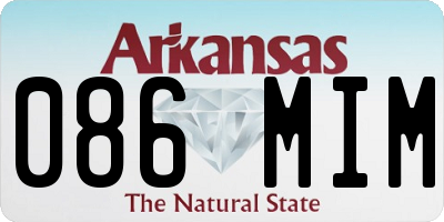 AR license plate 086MIM