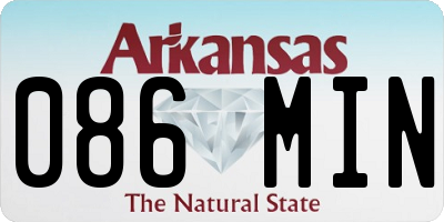 AR license plate 086MIN