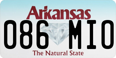 AR license plate 086MIO