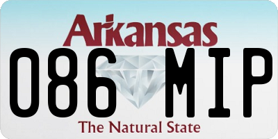 AR license plate 086MIP