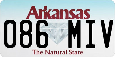 AR license plate 086MIV