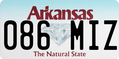 AR license plate 086MIZ