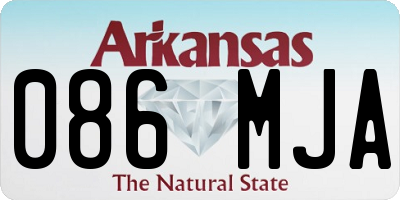 AR license plate 086MJA