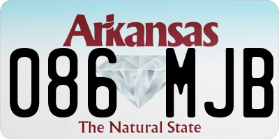 AR license plate 086MJB