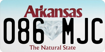 AR license plate 086MJC