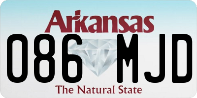 AR license plate 086MJD
