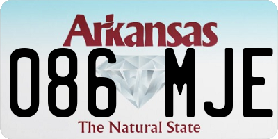 AR license plate 086MJE