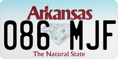 AR license plate 086MJF