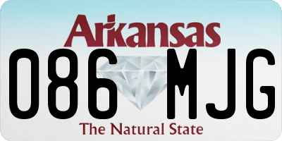 AR license plate 086MJG