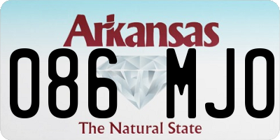 AR license plate 086MJO