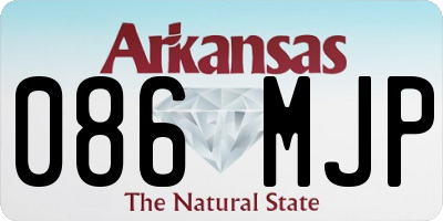 AR license plate 086MJP