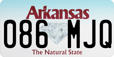 AR license plate 086MJQ