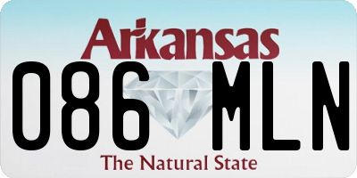 AR license plate 086MLN