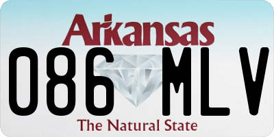 AR license plate 086MLV