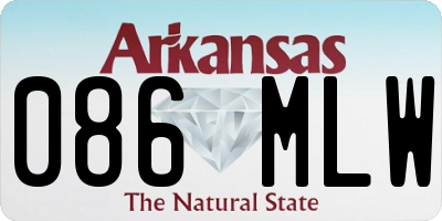 AR license plate 086MLW