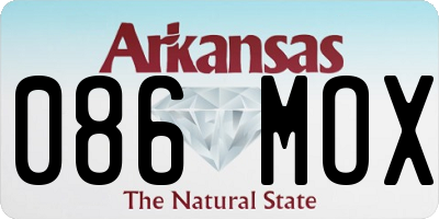 AR license plate 086MOX