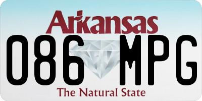 AR license plate 086MPG