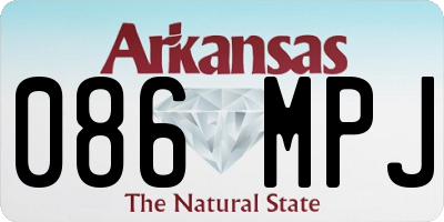 AR license plate 086MPJ