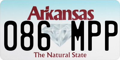 AR license plate 086MPP