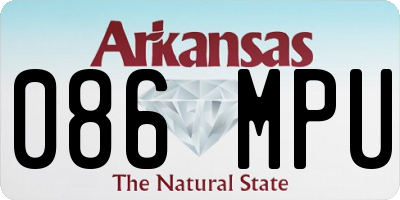 AR license plate 086MPU