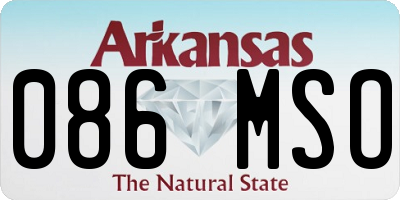 AR license plate 086MSO