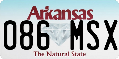 AR license plate 086MSX