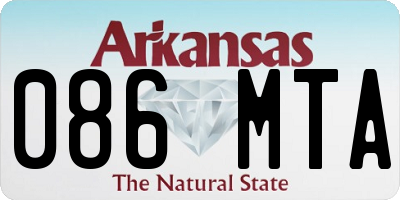 AR license plate 086MTA