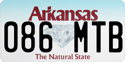AR license plate 086MTB