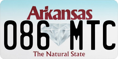 AR license plate 086MTC